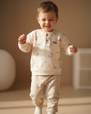 Little Lamb Organic Cotton Interlock Set - Long Sleeve Sweater & Pants (2 piece)