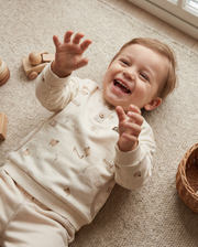 Little Lamb Organic Cotton Interlock Set - Long Sleeve Sweater & Pants (2 piece)