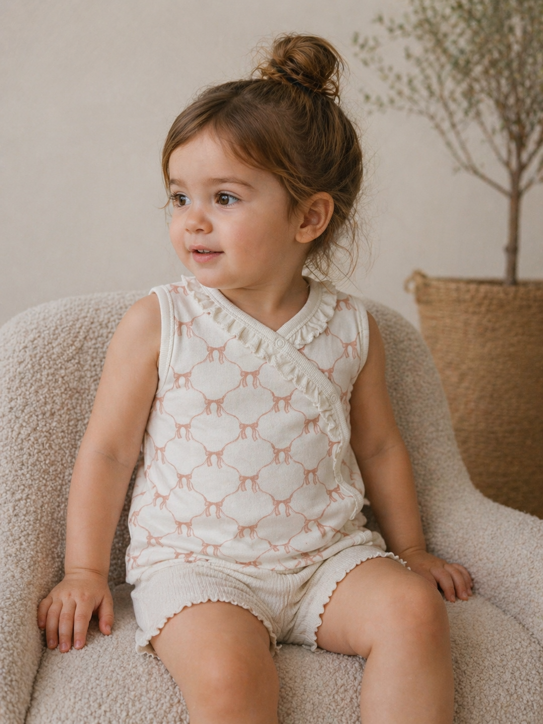 Organic Cotton Interlock Sleeveless Wrap Top (2 Pack)