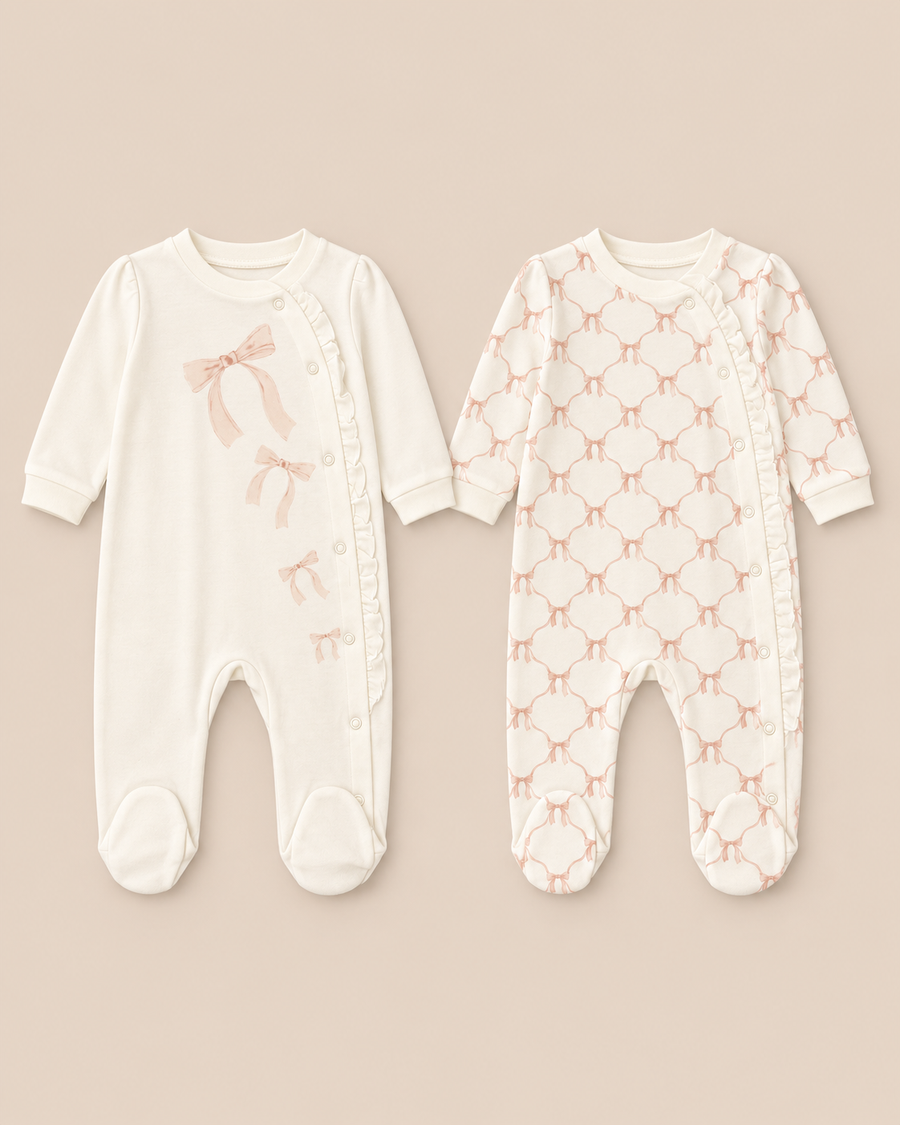 Organic Cotton Baby Sleepsuit 2-Pack