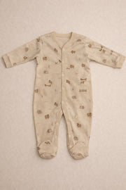 100% Organic Cotton Interlock Footed Romper Set (2 Pack)