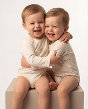 Organic Cotton Baby Bodysuits - Neutral & Little Lamb Print (2 Pack)