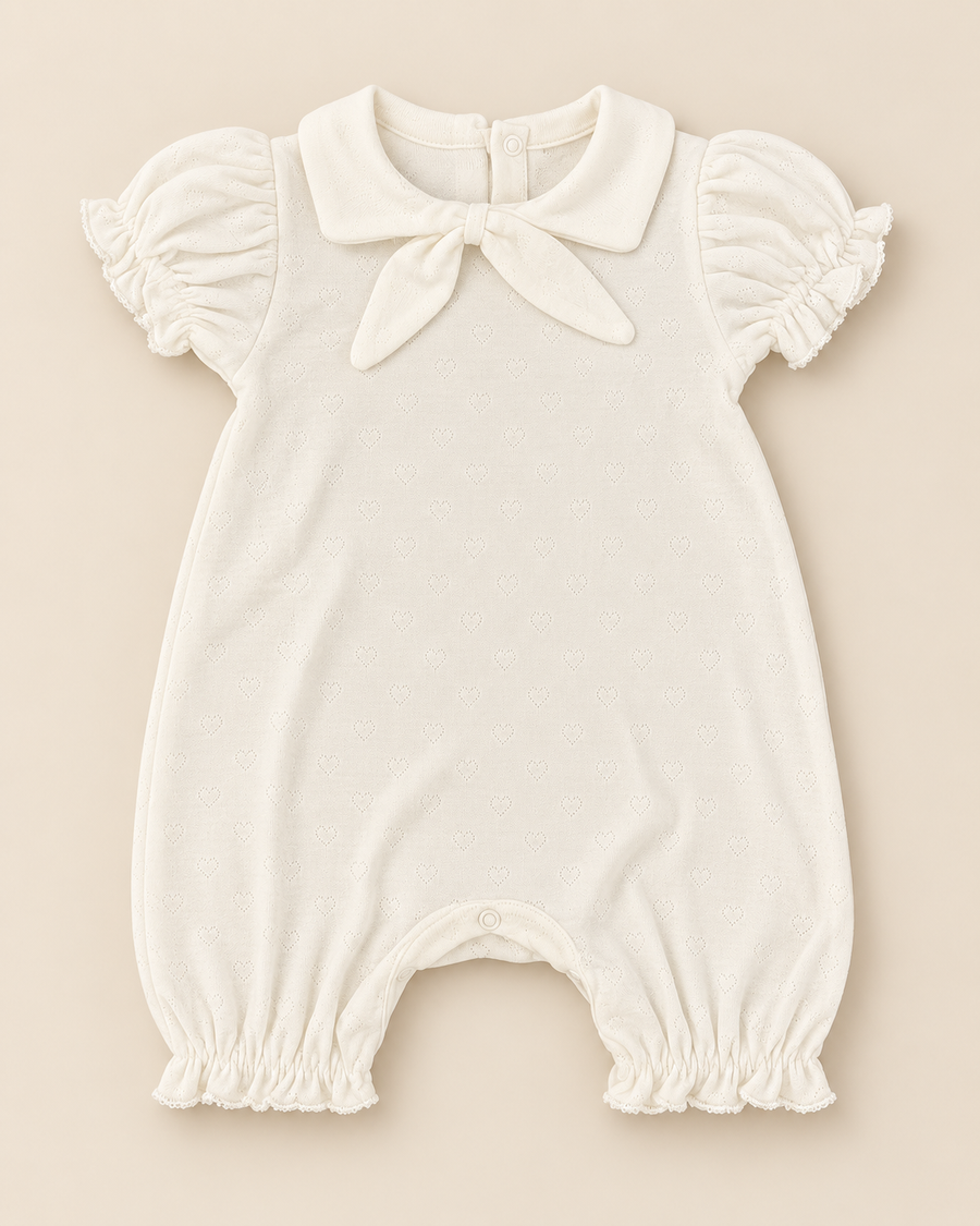 Luxury Organic Cotton Collar Romper