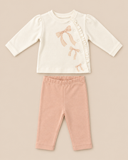 Organic Set With Bow Detail & Leggings