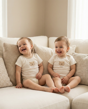 100% Organic Cotton Interlock Short Sleeve Baby Body Set (3 Pack)