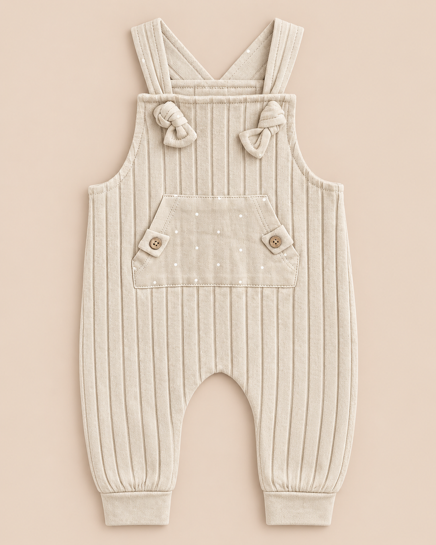 Soft Ribbed Salopette Romper