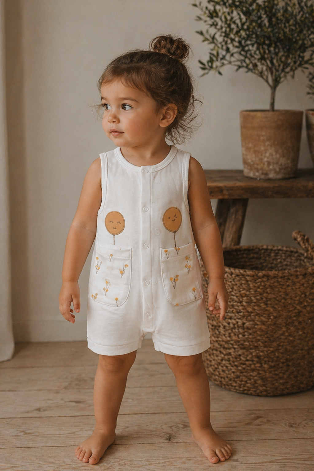 Organic Cotton Sleeveless Romper Set (2 Pack)