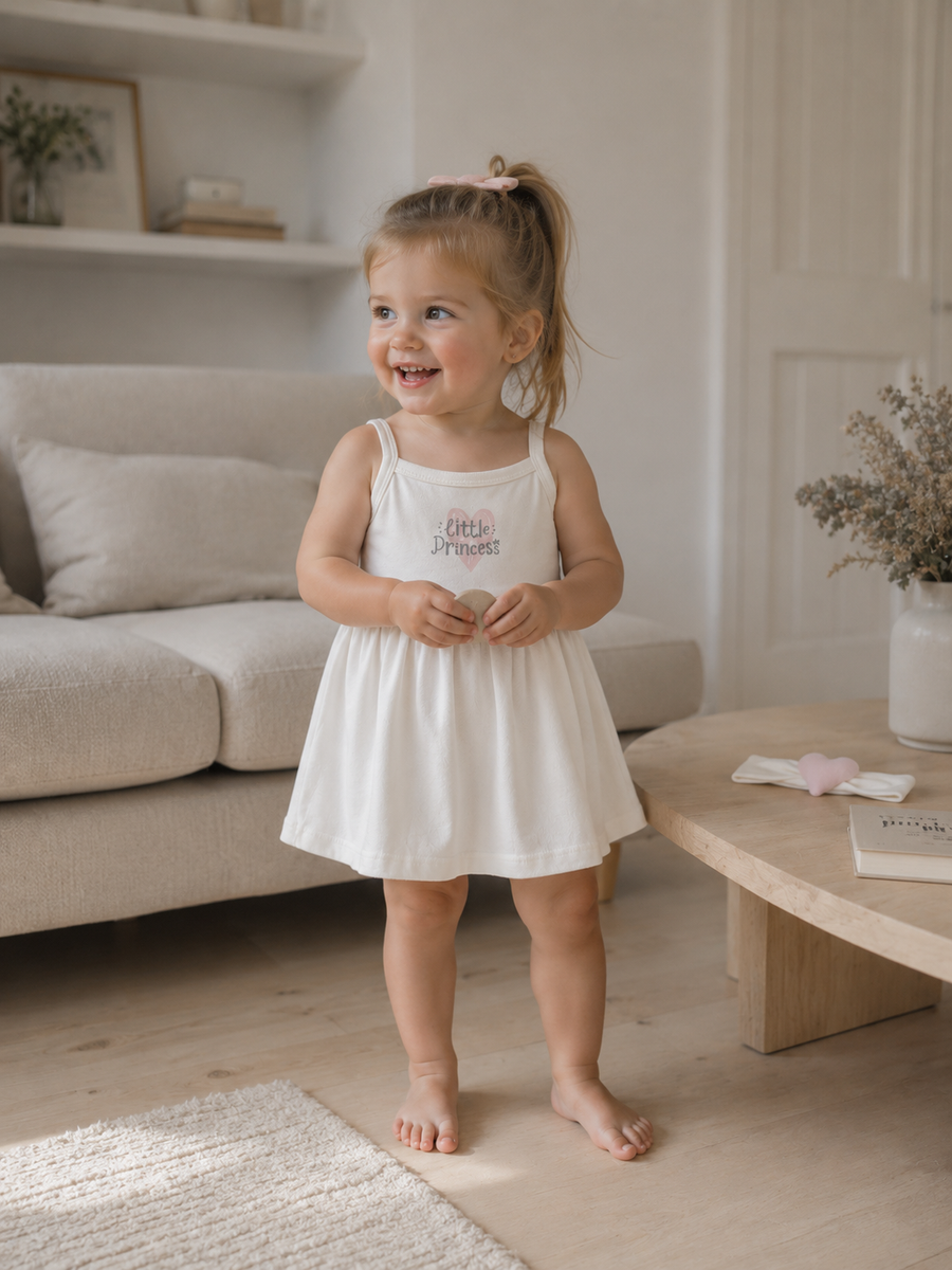 Organic Cotton Princess Dress & Headband Set | 100% Premium Interlock Cotton