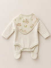100% Organic Cotton 3 Piece Outfit Including Bib