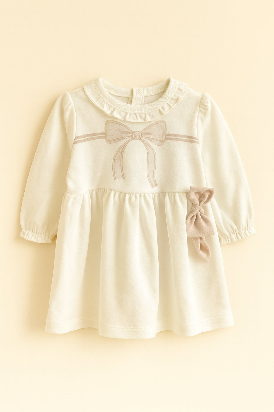 Ecru-stone dress with bow headband