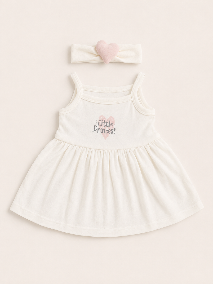 Organic Cotton Princess Dress & Headband Set | 100% Premium Interlock Cotton