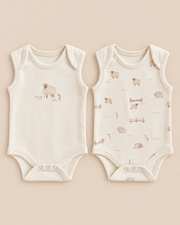 Organic Cotton Sleeveless Baby Bodysuit (2 Pack)