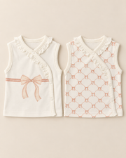 Organic Cotton Interlock Sleeveless Wrap Top (2 Pack)