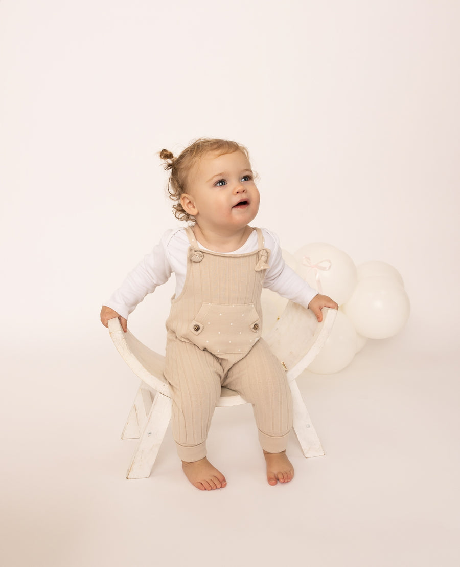 Soft Ribbed Salopette Romper