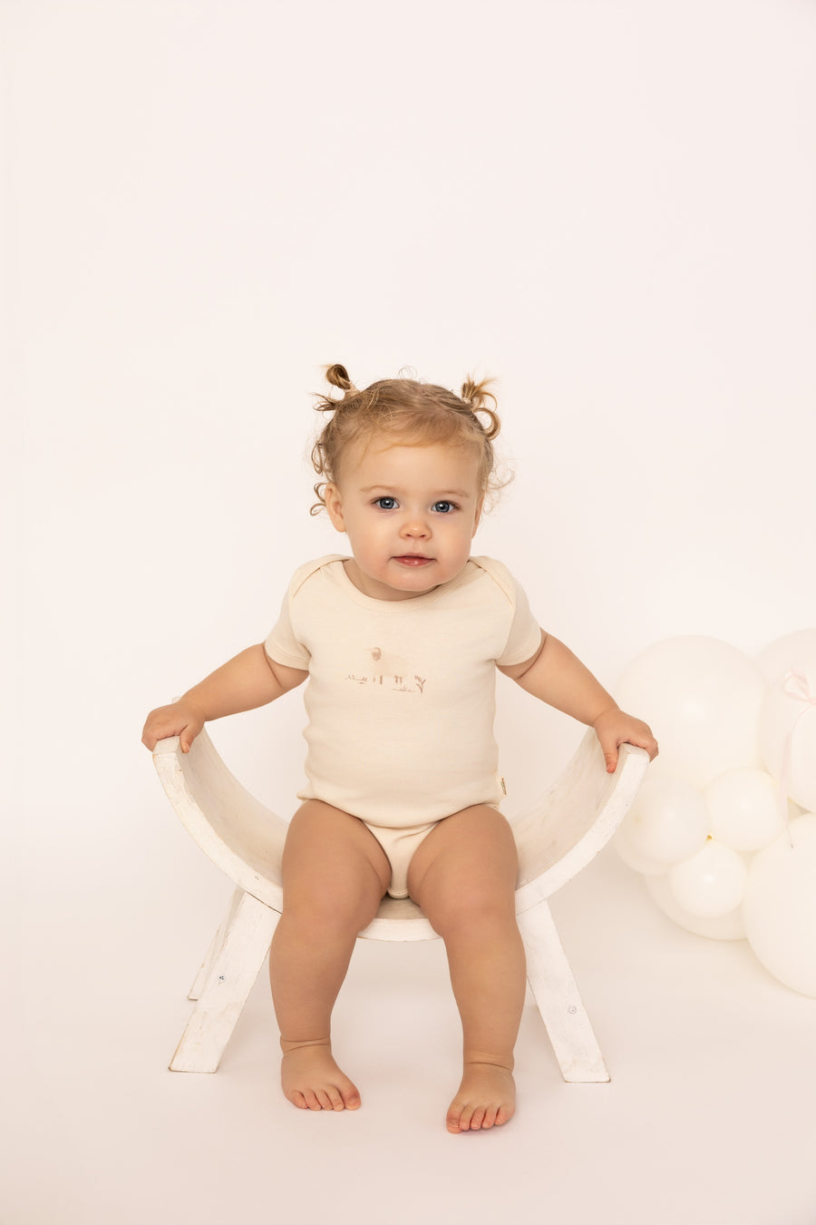 Organic Cotton Short Sleeve Sheep Print Bodysuit (2 Pack)