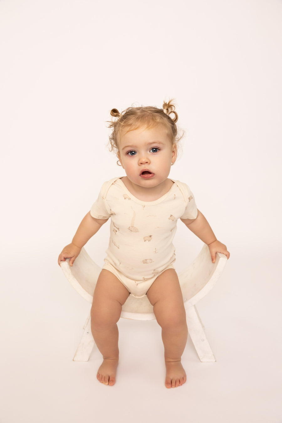 Organic Cotton Short Sleeve Sheep Print Bodysuit (2 Pack)