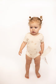 Organic Cotton Short Sleeve Sheep Print Bodysuit (2 Pack)