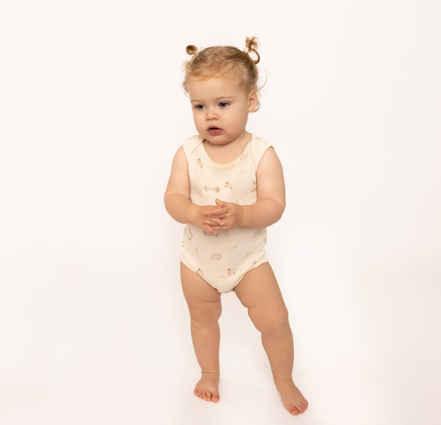 Organic Cotton Sleeveless Baby Bodysuit (2 Pack)