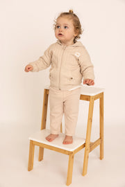 100% Organic Cotton Interlock Baby Hooded Jacket - Soft Ribbed Zip Hoodie
