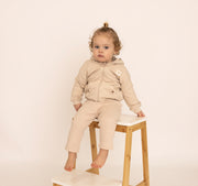 100% Organic Cotton Interlock Baby Hooded Jacket - Soft Ribbed Zip Hoodie