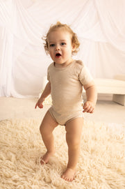 100% Organic Cotton Interlock Short Sleeve Baby Body Set (3 Pack)