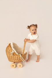 Luxury Organic Cotton Collar Romper