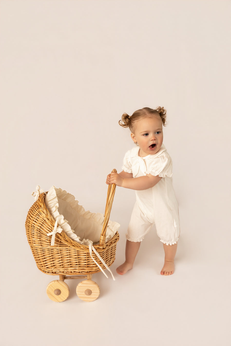 Luxury Organic Cotton Collar Romper