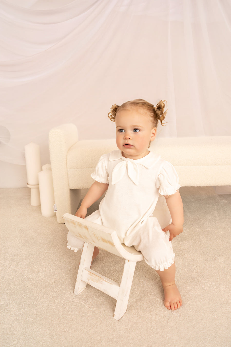 Luxury Organic Cotton Collar Romper