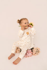 100% Organic Cotton Balloon Print Zipped Romper