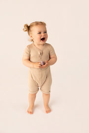 Organic Cotton Interlock Short Sleeve Romper Set - 2 Pack (Neutral & Print)