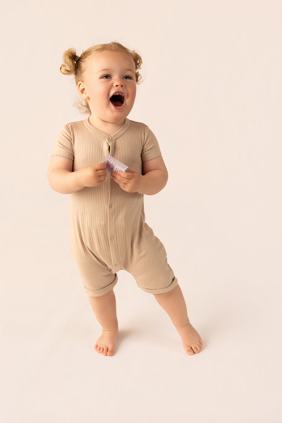 Organic Cotton Interlock Short Sleeve Romper Set - 2 Pack (Neutral & Print)