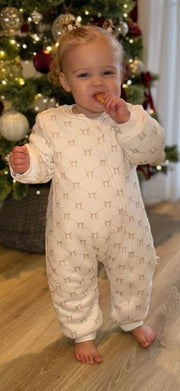 Zippered sleep romper