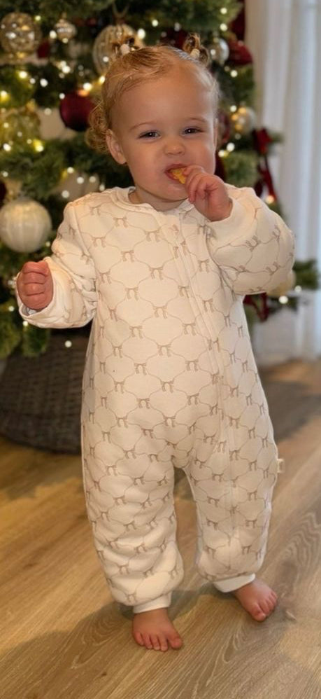 Zippered sleep romper