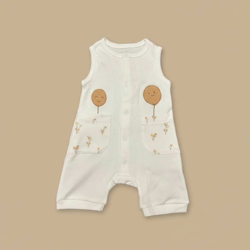 Organic Cotton Sleeveless Romper Set (2 Pack)