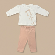Organic Set With Bow Detail & Leggings