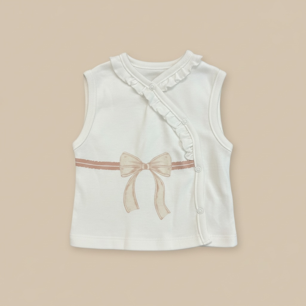 Organic Cotton Interlock Sleeveless Wrap Top (2 Pack)