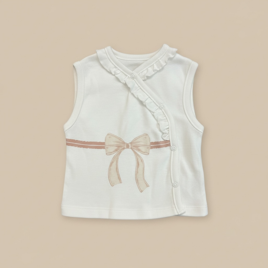 Organic Cotton Interlock Sleeveless Wrap Top (2 Pack)