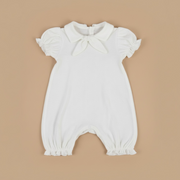 Luxury Organic Cotton Collar Romper