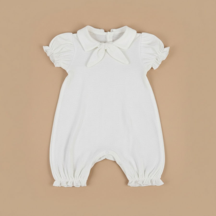 Luxury Organic Cotton Collar Romper