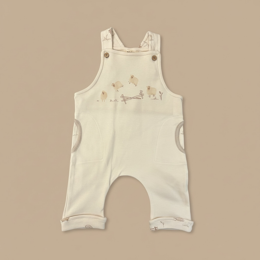 100% Organic Cotton Interlock Dungaree Romper