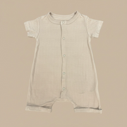 Organic Cotton Interlock Short Sleeve Romper Set - 2 Pack (Neutral & Print)