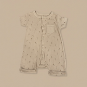 Organic Cotton Interlock Short Sleeve Romper Set - 2 Pack (Neutral & Print)