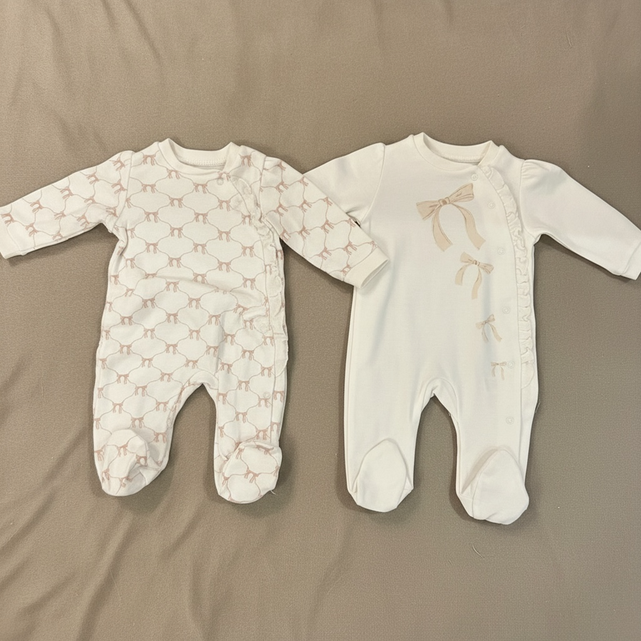 Organic Cotton Baby Sleepsuit 2-Pack