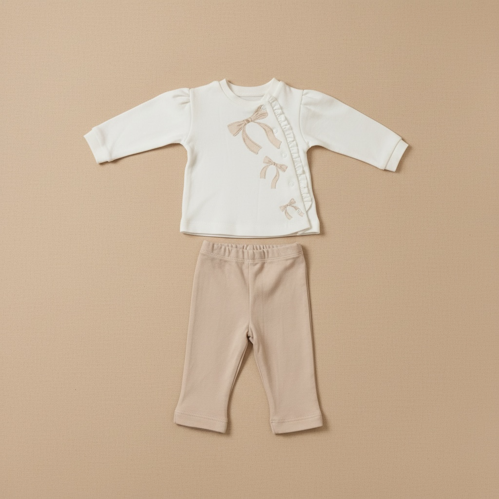 Organic Set With Bow Detail & Leggings