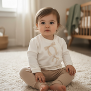 Organic Set With Bow Detail & Leggings
