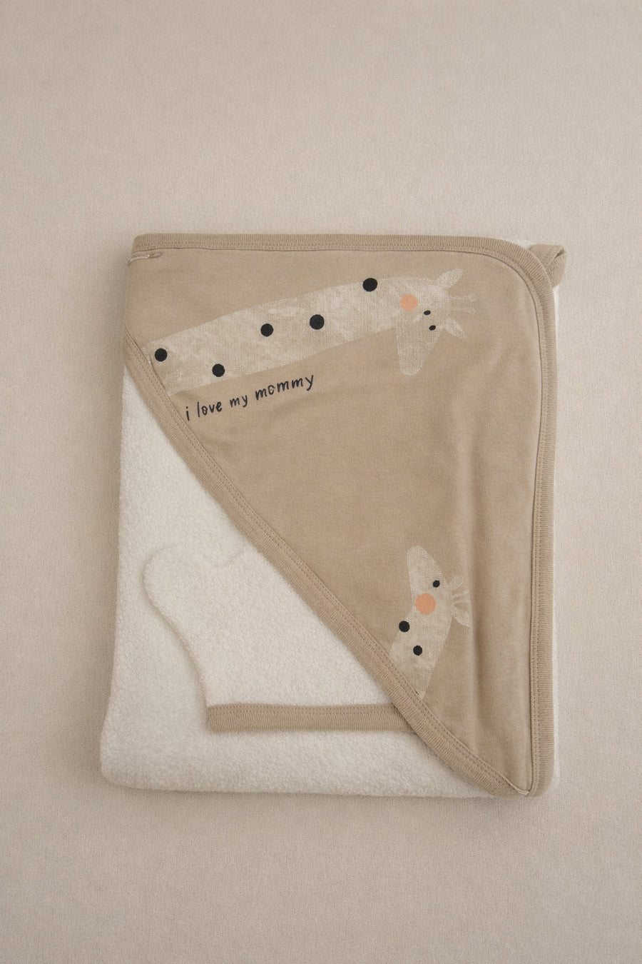 100% Organic Cotton Interlock Baby Towel - Soft Hooded Bath Towel