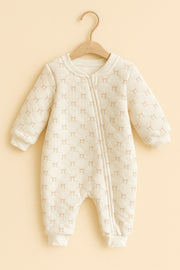 Zippered sleep romper