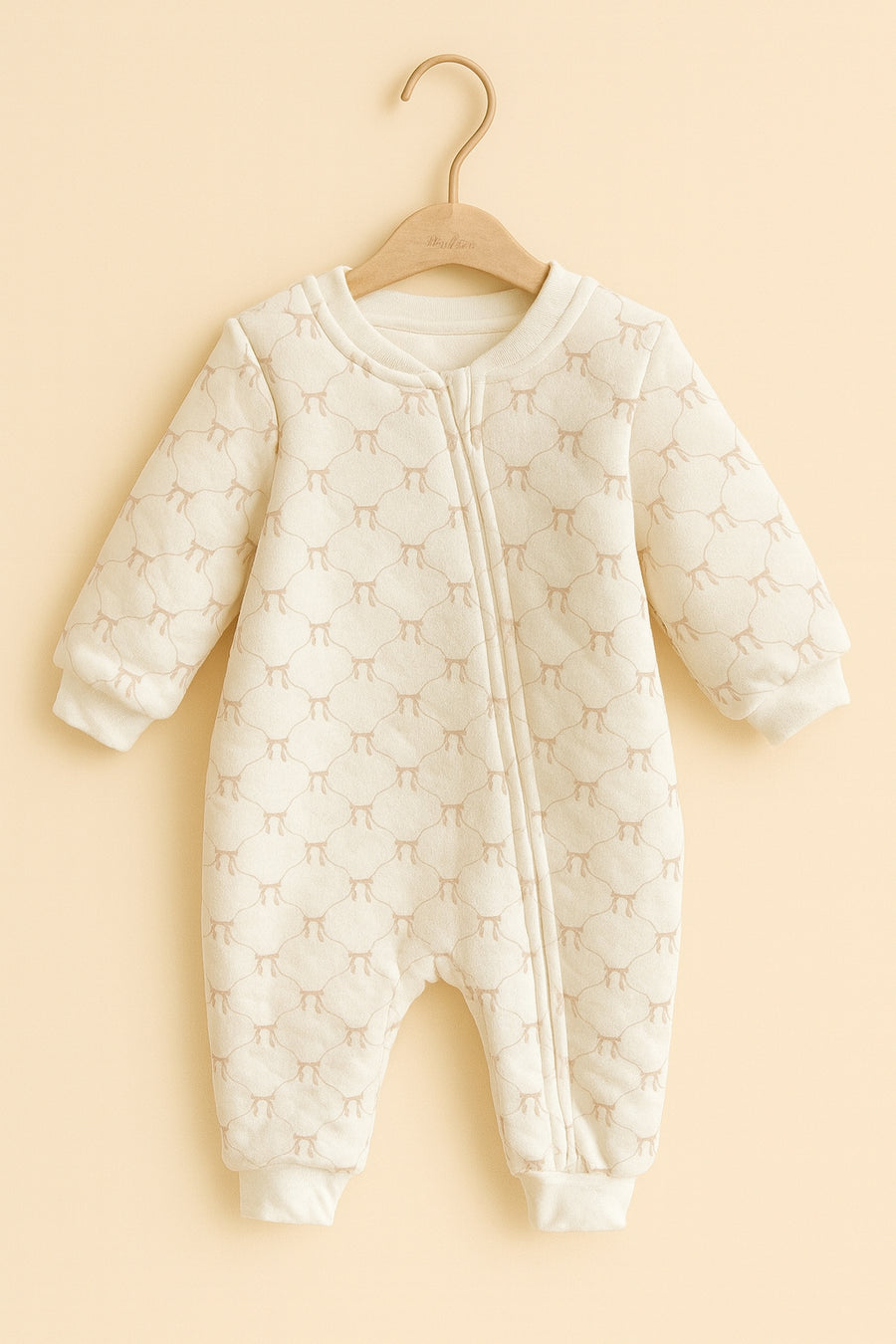 Zippered sleep romper
