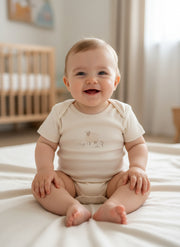 Organic Cotton Short Sleeve Sheep Print Bodysuit (2 Pack)