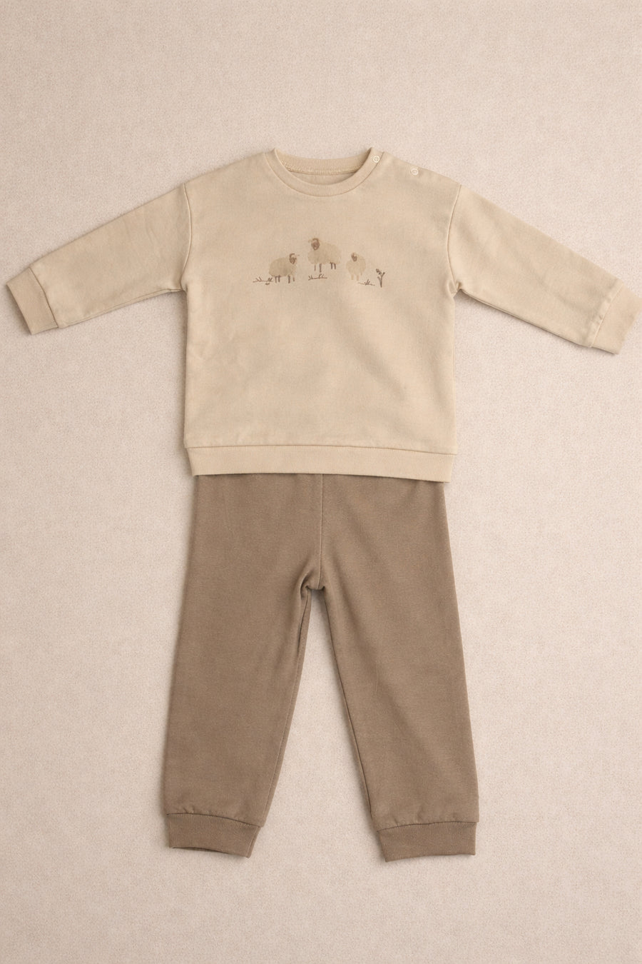 100% Organic Cotton Interlock Baby Set - Long Sleeve Sweater & Pants (2 Piece)